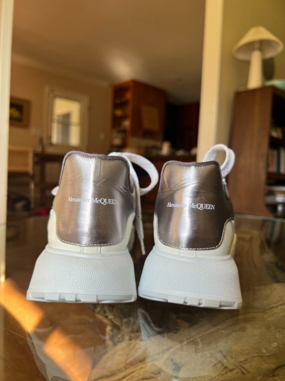 Alexander McQueen Oversized Runner Silver